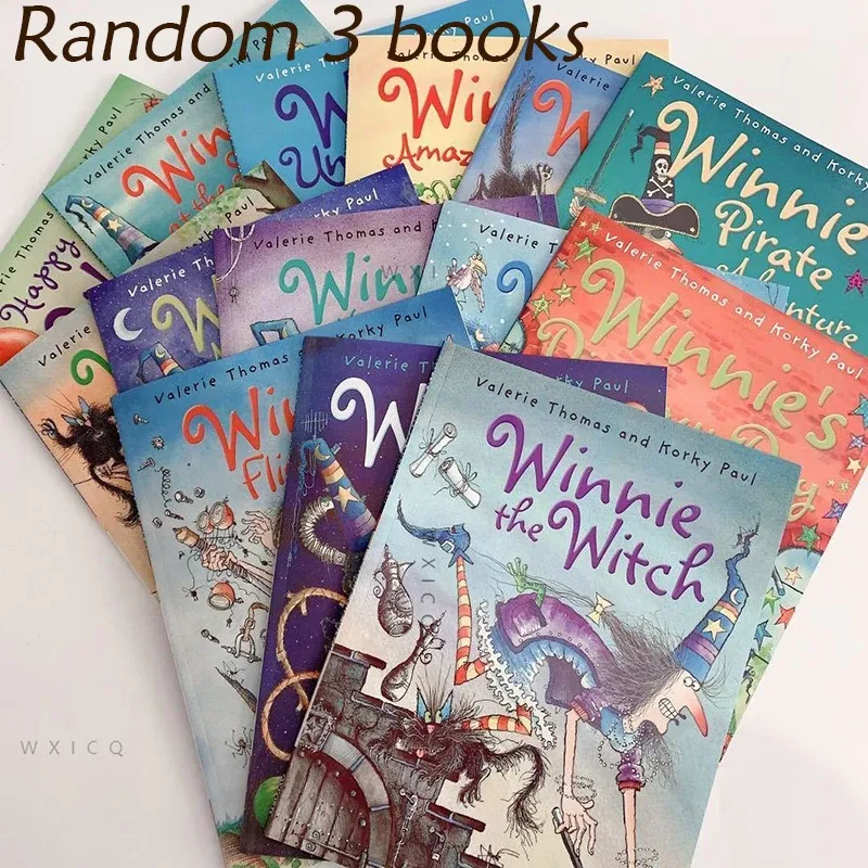 Random 3 volumes of English picture book "Winnie The Witch" English story book children's early education children's read books
