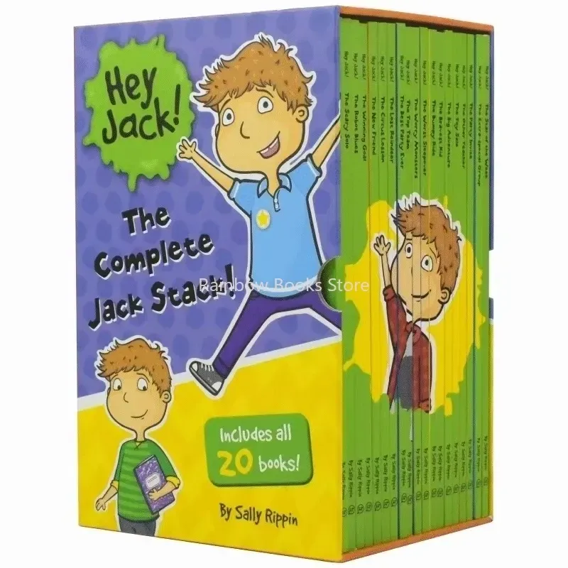 20 Pcs/Set Hey Jack !The Complete Jack Stack English Picture Story Book Children's Bridge Chapter Reading Kids Gift Box Libros