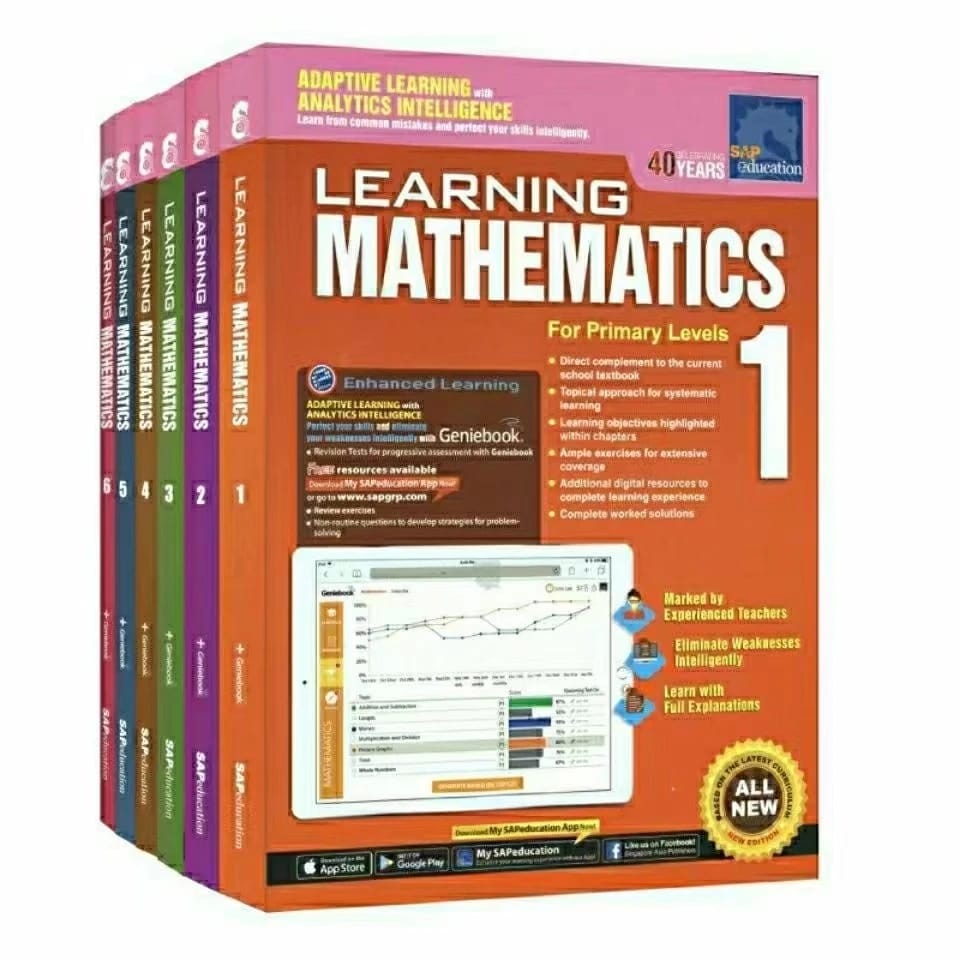 SAP Learning Mathematics Book Grade 1-6 Children Learn Math Books Singapore Primary School Mathematics Textbook for Kids
