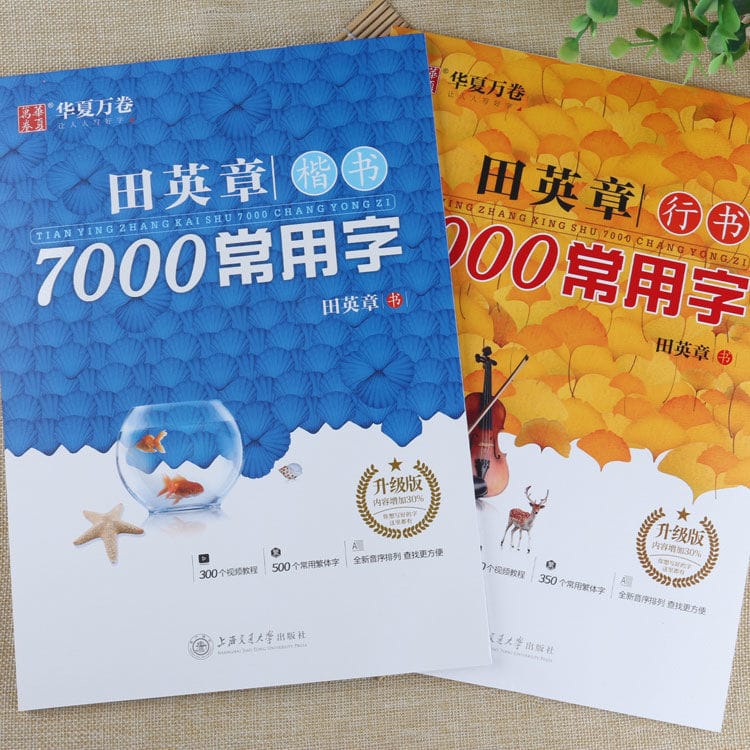 Running book 7000 common words adult continuous pen character block pen pen calligraphy practice post tracing red