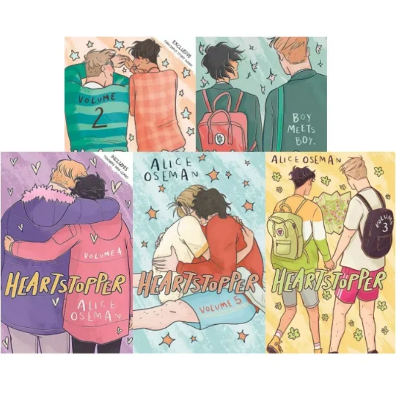 Heartstopper Series Volume 1-5 Books Set By Alice Oseman Heartstopper Series Volume 1-5 Books Set By Alice Oseman