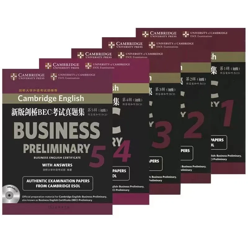 New 5 Books Cambridge BEC Exam Question Collection Edited By Cambridge University Foreign Language Examination Department Libro