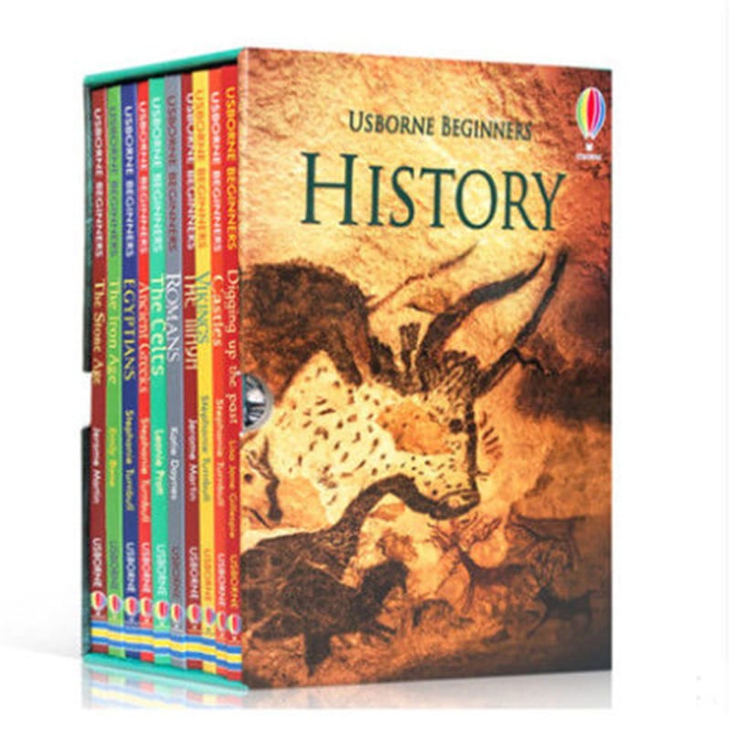 10 Books/Set New English original Usborne Beginners History gift box set Story book Children's knowledge Hot Livros