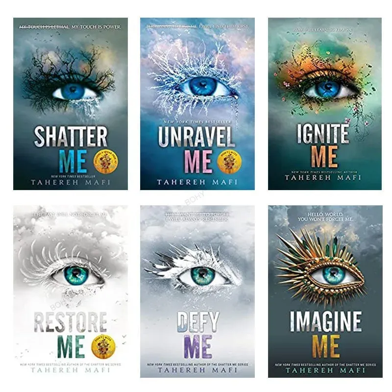 New 6 Books/Set Shatter Me English Novels Science Fiction Children's Extracurricular Reading Books English Novels Photocopy Book
