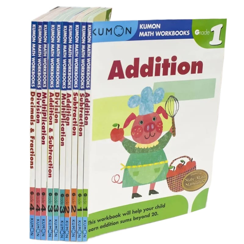 2/3 books Kumon Calculation Math Workbooks English book Math Problems Exercises Teaching Books G1-g4 For Age 6-10 Years