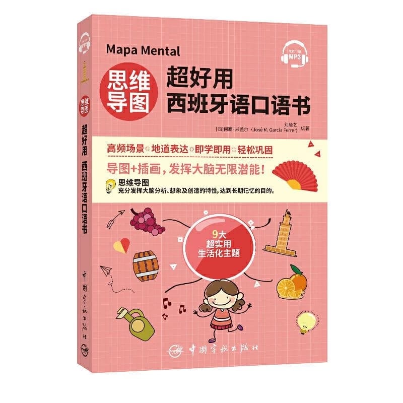 Super Easy New To Use Spanish Speaking Book Mind Map Spanish Learning Book Illustration Easy To Remember Language Learning