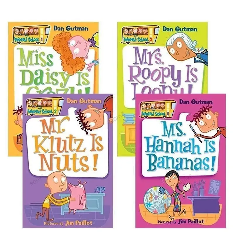 My Weird School 4 Books Box Set English Books for Children Kids Story Comic Book in English Language Educational Book