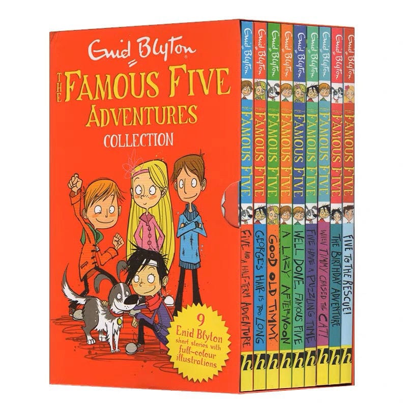 9 Books/Set Blyton The Famous Five Adventures Collection Children English Picture Book Detective Stories Libros Livros