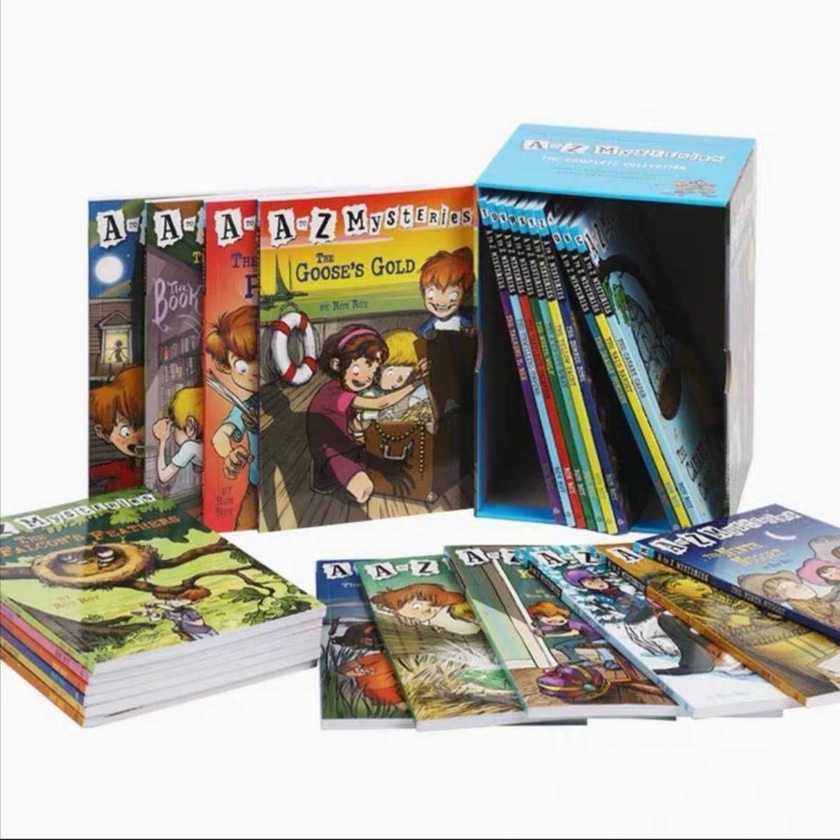 English story picture book A to Z mysterious events, a total of 26 children's primary English detective novels and 11 sequels