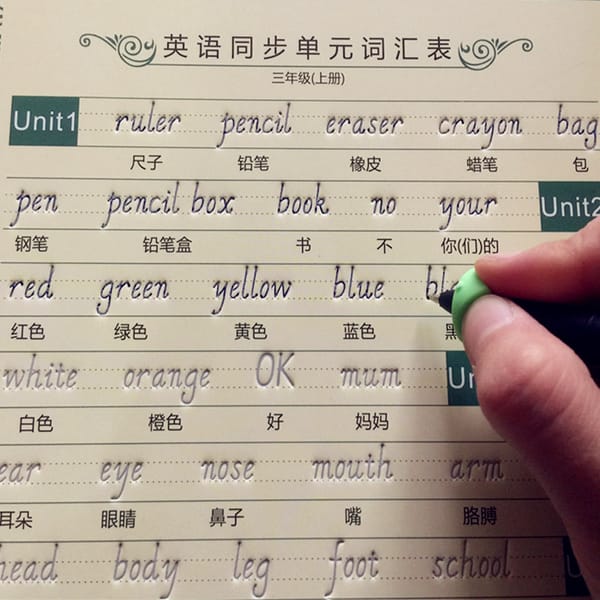 1pcs New 3-6 Grade Synchronous English Calligraphy copybook for Adult Children Exercises Calligraphy Practice Book libros