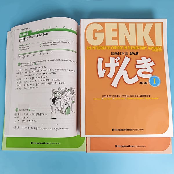 Original Genki 3rd Edition learn japanese Textbook workbook answer An Integrated Course In Elementary Japanese and english Book