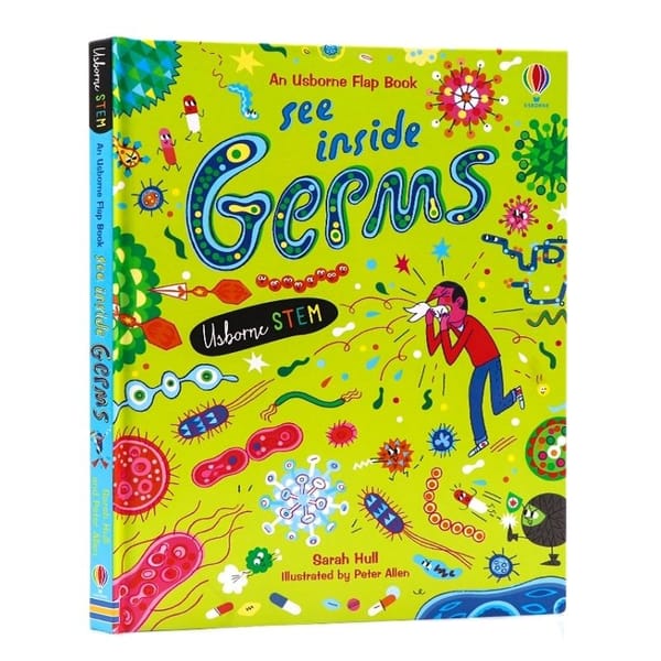 Usborne See Inside Germs English 3D Flap Picture Book Kids Children Enlightenment Early Education Reading Books