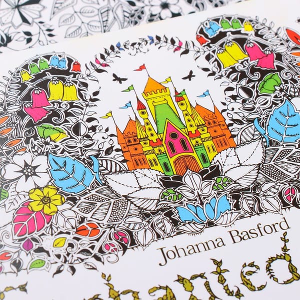 12 Sheets English Edition Colorful Hand Painted Drawing Book Relieve Stress Adult Kids Coloring Books