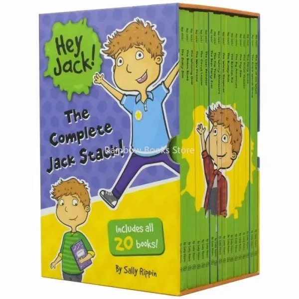 20 Pcs/Set Hey Jack !The Complete Jack Stack English Picture Story Book Children's Bridge Chapter Reading Kids Gift Box Libros