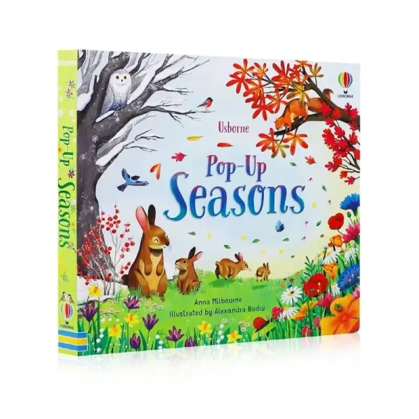 Usbrone POP UP Seasons English Educational 3D Flap Picture Baby Story Card Books Children Kids Reading Book for 3-6 Years Old