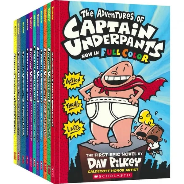 The Ultimate Collection of Captain Underpants: Set of 12 Dav Pilkey Story Books - Perfect for Kids and Comic Book Lovers