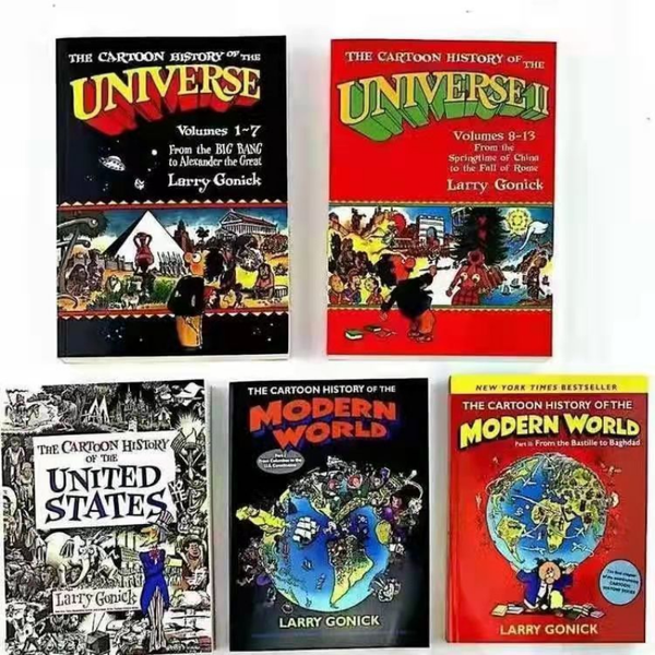 The Cartoon Historyof The Universe Original English Children's Popular Science Book 5 Volumes