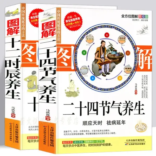 A Full Set of 2 Volumes Chinese People's Health Wisdom Traditional Method Books of Traditional Chinese Medicine Health