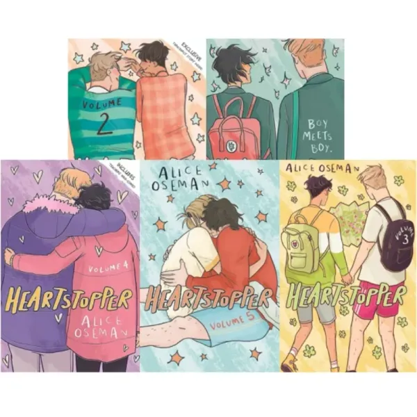 Heartstopper Series Volume 1-5 Books Set By Alice Oseman Heartstopper Series Volume 1-5 Books Set By Alice Oseman