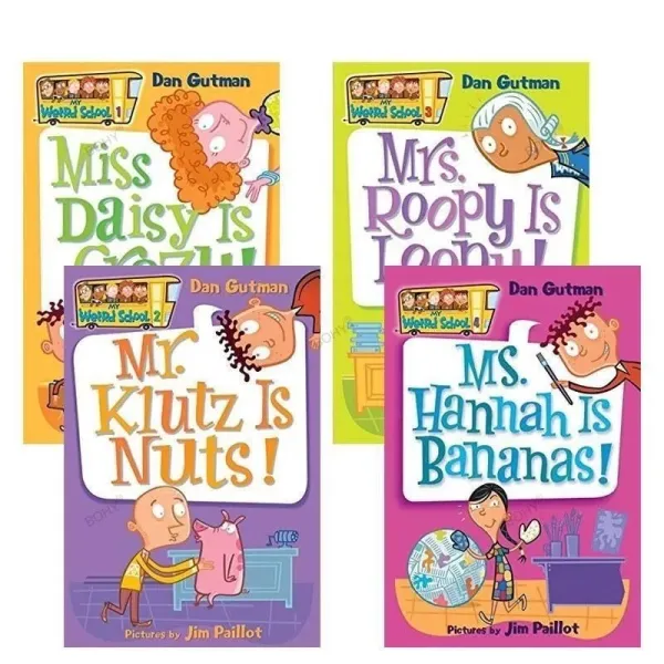 My Weird School 4 Books Box Set English Books for Children Kids Story Comic Book in English Language Educational Book