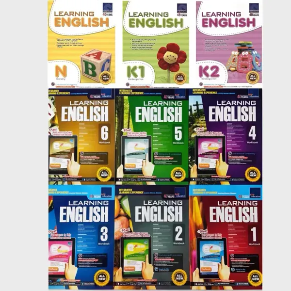 9 Books/Set New Primary School Grade 1-6 English Teaching Supplement Singapore English Workbook Learning English Hot Textbook
