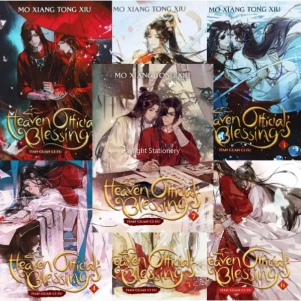 1-7 Heaven Official's Blessing Tian Guan Ci Fu Novel Books English Version of Ancient Chinese Romance Novels