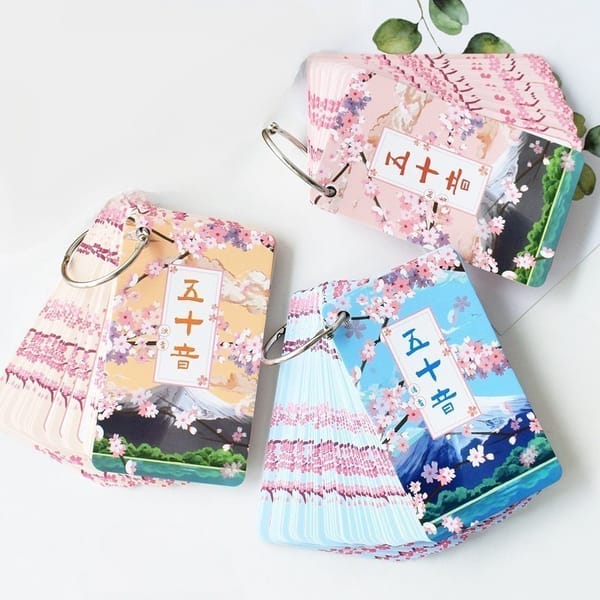 Japanese Language Hiragana Katakana Syllabary Gojūon Learning Card Book Pocket Flash Education teaching Toys
