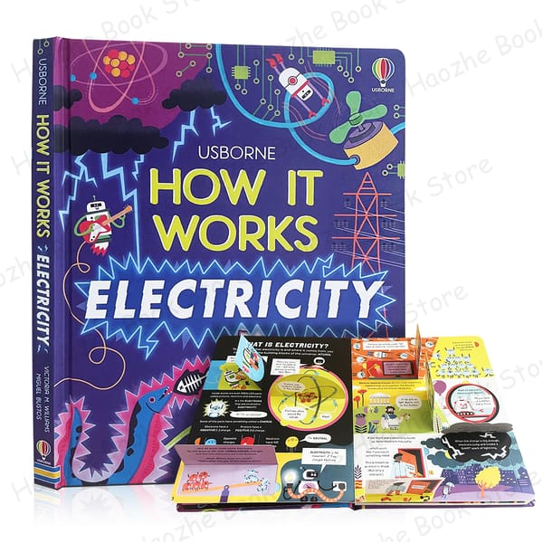 Usborne How It Works Electricity Lift the flap Children's Activity English Board Books Learning Scientific Knowledge Kids Gift
