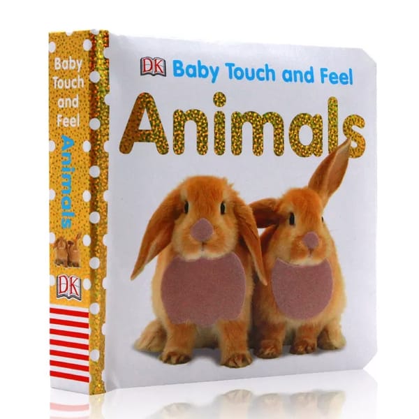 DK Baby Touch and Feel Animals Board Book English Picture Story Books Children's English Enlightenment Cognitive Cardboard Book