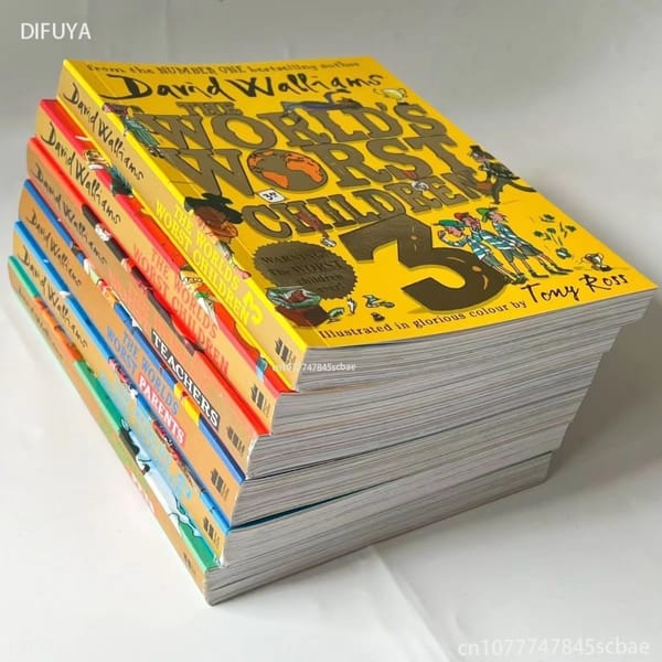 6 Books/set David Williams Color Edition of The World'S Worst Children Elementary Humor Novel 6 Volumes DIFUYA