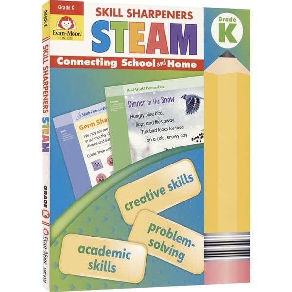 Evan-Moor Skill Sharpeners: STEAM, Grade K,aged 4 5 6 7, English book 9781645140795