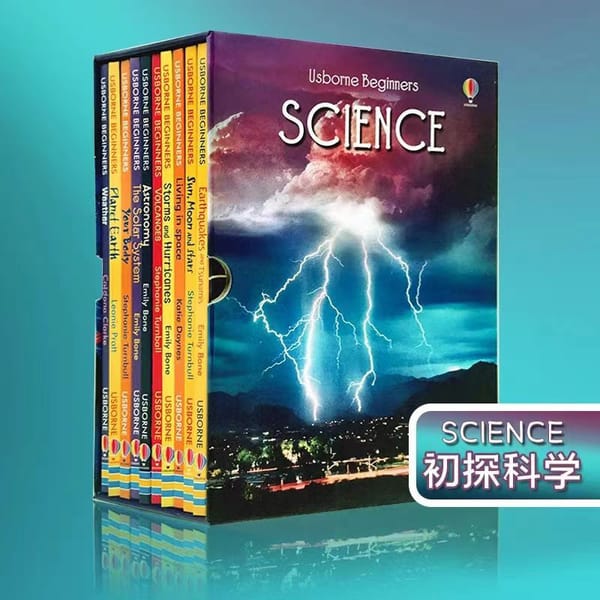 10 Books Gift Box Set English Usborne Beginners Science Primary Age 6-12 Years Early Education Picture Storybook Hardcover