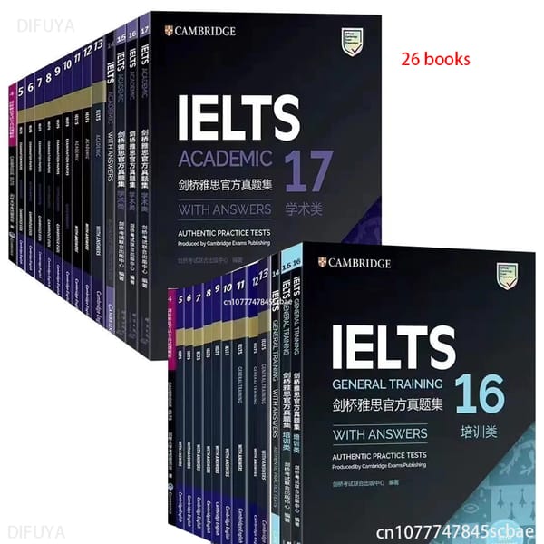 26 Books Cambridge English IELTS IELTS 17 Academic IELTS Zhenti 4-17 Speaking Listening Reading Writing Study Book