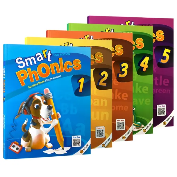 Smart Phonics Natural Spelling Children'S English 1/2/3/4/5 Teaching Materials Full Set of English Educational Books DIFUYA