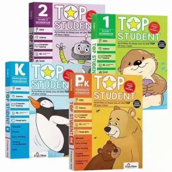 2 Books/set English California Assistant Montessori Evan-Moor Top Student Grade Education Book