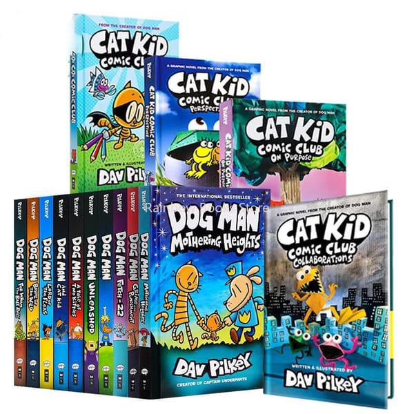 14 Books The Story of Detective Dog (Dog Man): The Laugh-Out-Loud, Blockbusting Full-Colour Graphic Novel International Author