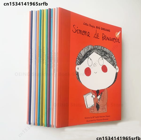 14PCS/Set Little People Big Dreams Children English Picture Book Biography of a Little Boy Early Education Paperback