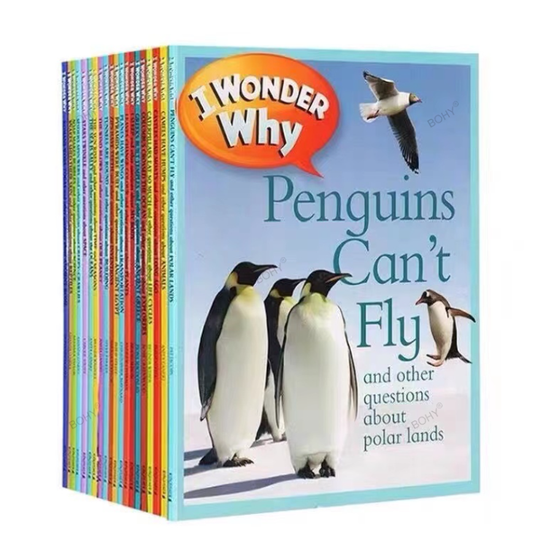 24PCS/Set I Wonder Why Children Encyclopedia Science Book Body Space Animal Bulding Learing English Reading Early Education
